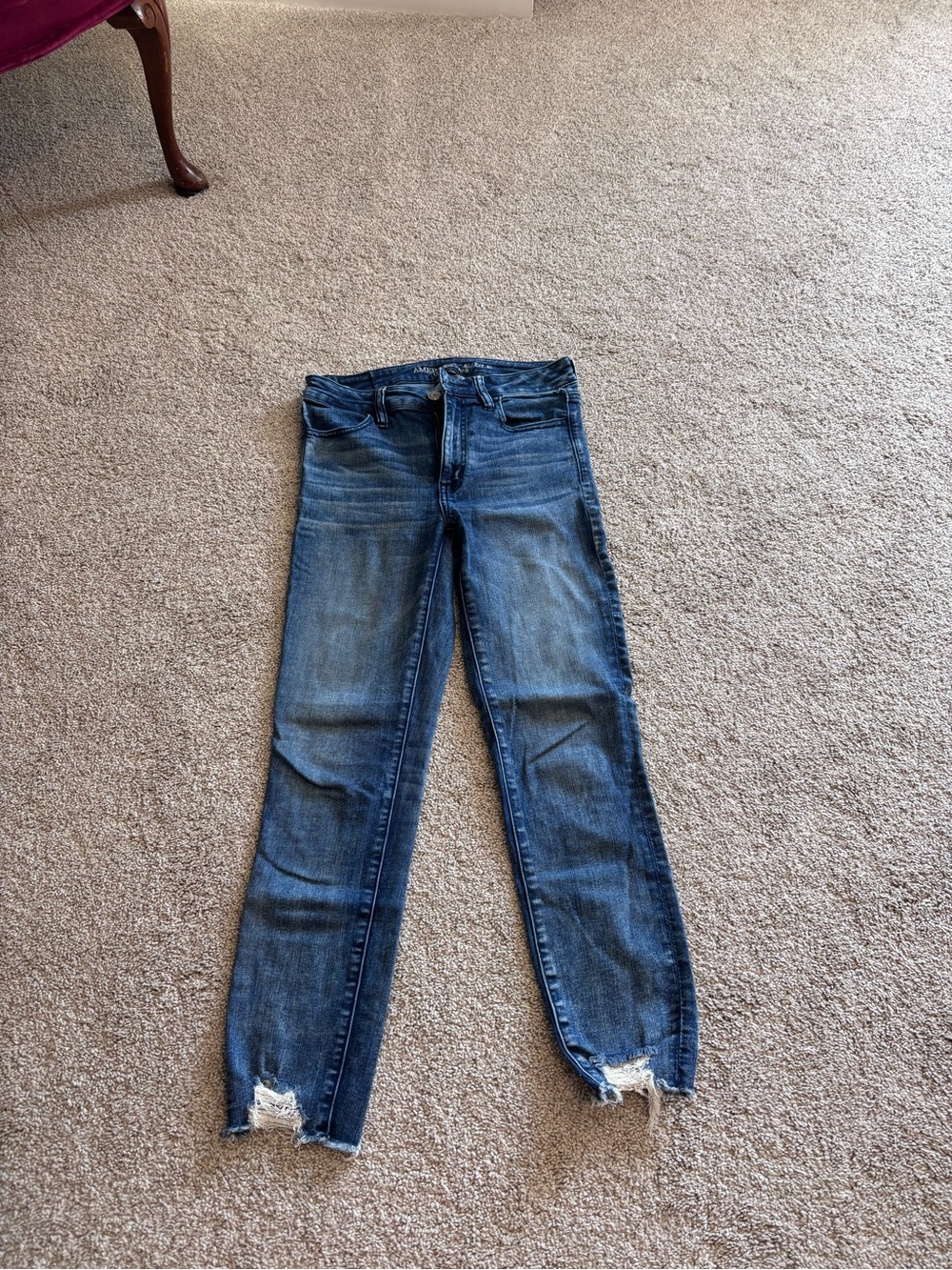 AE Distressed Blue Denim Jeans